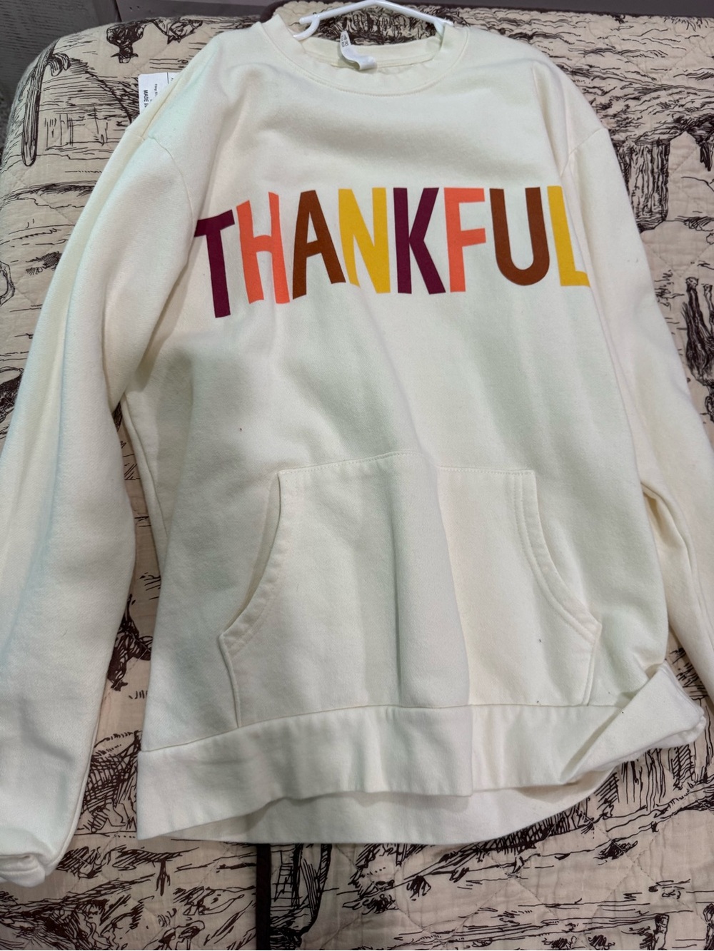 Next Level Apparel Cream Pullover Sweatshirt